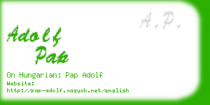 adolf pap business card